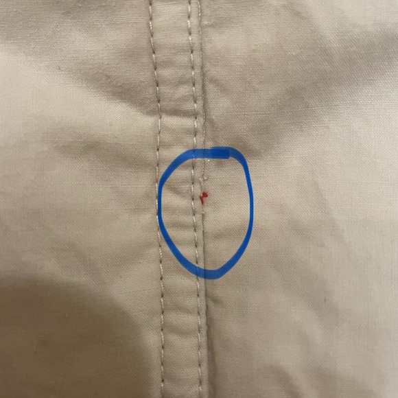 DASH Winter Parka Coat Women's Small Tan Red Duck Down Hood Zipper Buttons - Picture 10 of 16